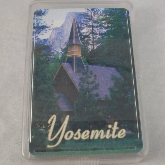Yosemite Famous Chapel Half Dome Souvenir Playing Cards New Factory Sealed - Picture 2 of 3